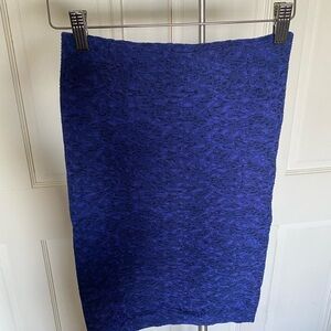 Elegant Blue Textured Women's Skirt